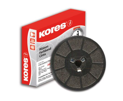 [016437] Cinta P/Sumadora Kores Negro-Rojo 3.5cm
