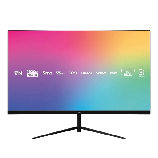 [AC-935845] Monitor Acteck 27" Captive Vivid SP270 FHD 1080p 75Hz 5ms Elite Series Negro